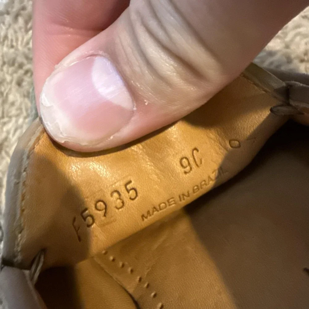 Cole Haan Genuine Handsewn Shoes Mens Size 9C Beige Suede Slip On Loafers Casual